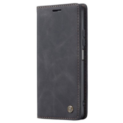 Xiaomi Mi 11 Lite CaseMe Retro solīds atvēramais ādas melns maciņš - maks | Vacins.lv