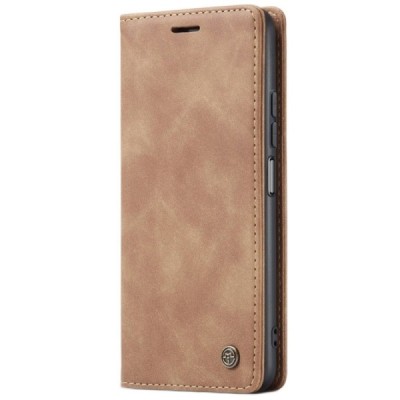 Xiaomi Mi 11 Lite CaseMe Retro solīds atvēramais ādas brūns maciņš - maks | Vacins.lv