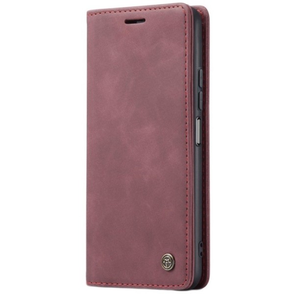 Кожиный чехол-книжка "CaseMe" Retro - бордовый (Mi 11 Lite / Mi 11 Lite NE)