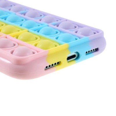 Apple iPhone 11 „Popit“ Bubble мягкий силиконовый чехол из TPU розового цвета | Vacins.lv