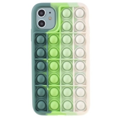 Apple iPhone 11 „Popit“ Bubble мягкий силиконовый чехол из TPU зелёного цвета | Vacins.lv