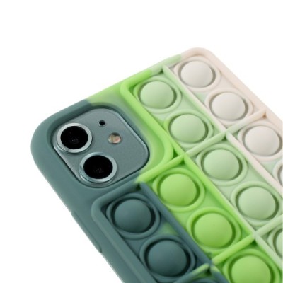 Apple iPhone 11 „Popit“ Bubble мягкий силиконовый чехол из TPU зелёного цвета | Vacins.lv