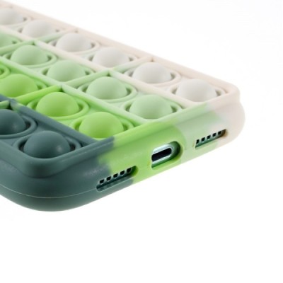 Apple iPhone 11 „Popit“ Bubble мягкий силиконовый чехол из TPU зелёного цвета | Vacins.lv