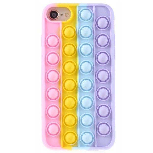 „Popit“ Bubble mīksta silikona (TPU) apvalks - rozs (iPhone 6 / 7 / 8 / SE 2020 / SE 2022)