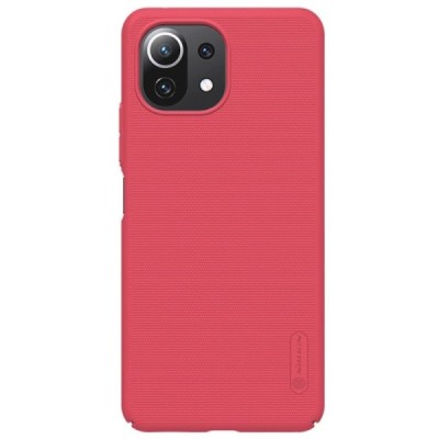 Xiaomi Mi 11 Lite Nillkin Frosted Shield sarkans plastmasas apvalks | vacins.lv