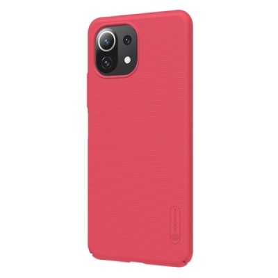 Xiaomi Mi 11 Lite Nillkin Frosted Shield красный пластиковый чехол | Vacins.lv
