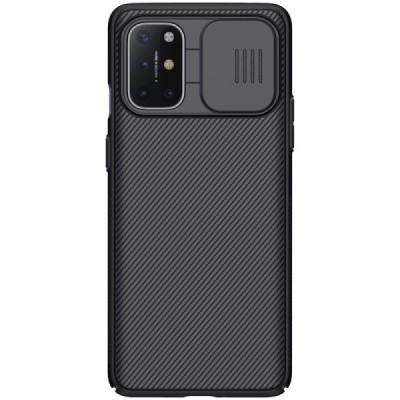 OnePlus 8T Nillkin CamShield чёрный чехол, задняя часть с защитой камеры | Vacins.lv