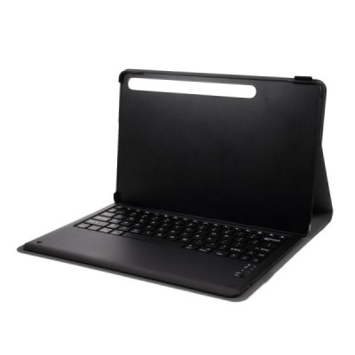 Samsung Galaxy Tab S7 FE 12.4", S7+ 12.4" (T976, T970) ādas atvēramais melns futrālis ar bluetooth tastatūra | Vacins.lv