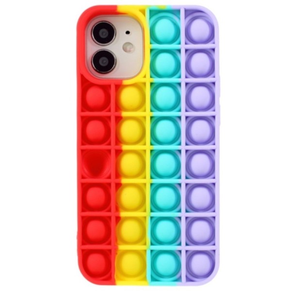 „Popit“ Bubble mīksta silikona (TPU) apvalks - sarkans (iPhone 12 Mini)