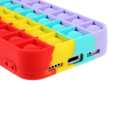 Apple iPhone 12 Mini „Popit“ Bubble sarkans mīksta silikona (TPU) apvalks | Vacins.lv