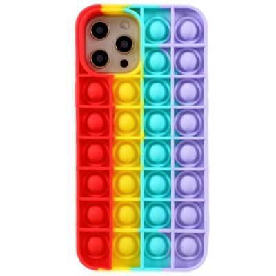 Apple iPhone 12 Pro Max „Popit“ Bubble мягкий силиконовый чехол из TPU красного цвета | Vacins.lv