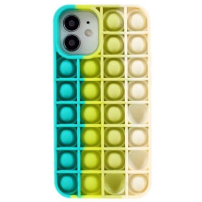 Apple iPhone 12 (12 Pro) „Popit“ Bubble мягкий силиконовый чехол из TPU зелёного цвета | Vacins.lv