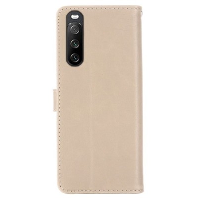 Sony Xperia 10 III atvēramais ādas smilšains retro maciņš (maks) | Vacins.lv