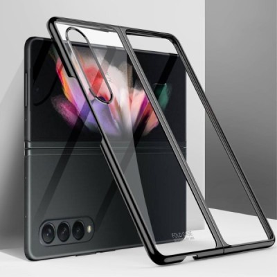 Samsung Galaxy Z Fold3 5G (F926B) GKK прозрачный, чёрный пластиковый чехол | Vacins.lv