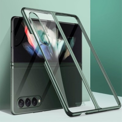 Samsung Galaxy Z Fold3 5G (F926B) GKK прозрачный, зелёный пластиковый чехол | Vacins.lv