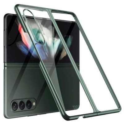 Samsung Galaxy Z Fold3 5G (F926B) GKK прозрачный, зелёный пластиковый чехол | Vacins.lv