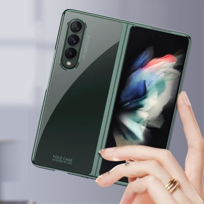 Samsung Galaxy Z Fold3 5G (F926B) GKK прозрачный, зелёный пластиковый чехол | Vacins.lv