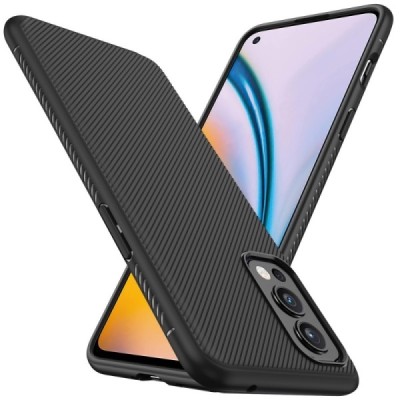 OnePlus Nord 2 твердый силиконовый чехол (TPU) - чёрный | Vacins.lv
