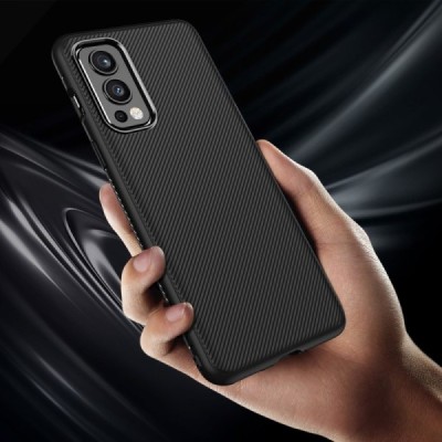 OnePlus Nord 2 твердый силиконовый чехол (TPU) - чёрный | Vacins.lv