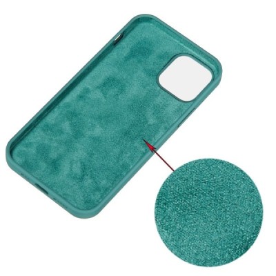 Apple iPhone 12 (12 Pro) cieta silikona (TPU) tumši zaļš apvalks | Vacins.lv