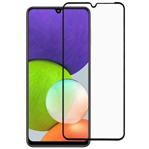 „Rurihai“ Tempered Glass pilnīgi aizsedzams ekrāna aizsargstikls 2.5D - melns (Galaxy A22 4G)