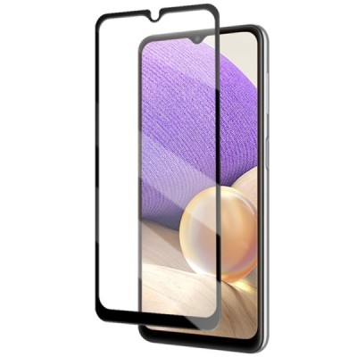 Samsung Galaxy A32 4G (A325F) „Mocolo“ 2.5D Tempered Glass melns ekrāna aizsargstikls | Vacins.lv