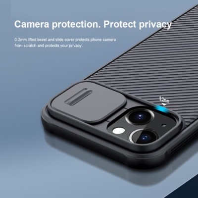 Apple iPhone 13 „Nillkin“ CamShield melns apvalks | vacins.lv