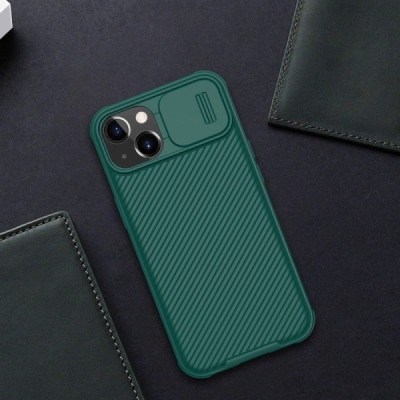 Apple iPhone 13 „Nillkin“ CamShield зелёный чехол, задняя часть с защитой камеры | Vacins.lv