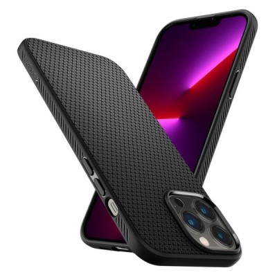 „Spigen“ Liquid Air Apple iPhone 13 Pro чёрный твердый силиконовый чехол | Vacins.lv