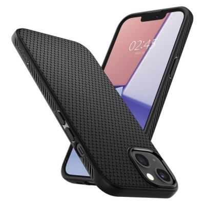„Spigen“ Liquid Air Apple iPhone 13 чёрный твердый силиконовый чехол | Vacins.lv