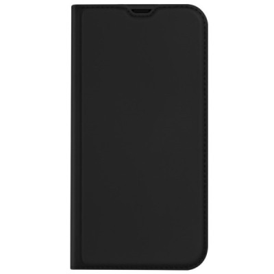 Apple iPhone 13 „Dux Ducis“ Skin sērijas melns ādas atvērams maciņš | Vacins.lv