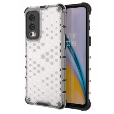 Honeycomb усиленная защита OnePlus Nord 2 прозрачный твердый силикон (TPU) и пластиковый чехол | Vacins.lv