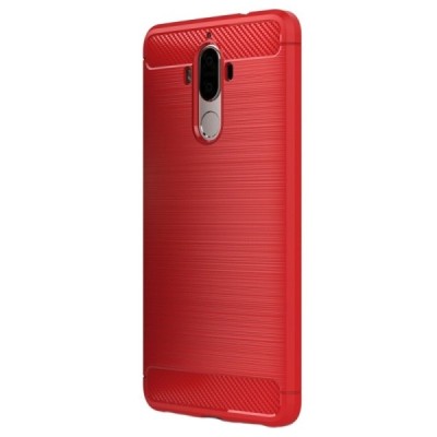 Huawei Mate 9 „Carbon“ твердый силиконовый чехол (TPU) - красный | Vacins.lv
