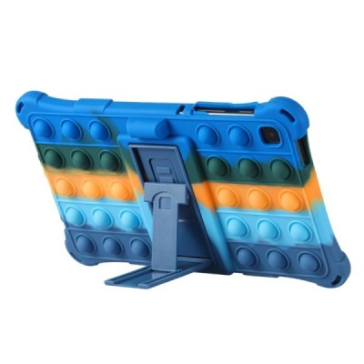 Samsung Galaxy Tab A7 Lite 8.7 2021 (T220, T225) „Popit“ Bubble Kickstand zils mīksta silikona (TPU) apvalks | Vacins.lv