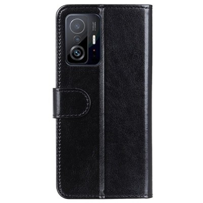 Xiaomi 11T (11T Pro) atvēramais ādas melns maciņš, grāmata (maks) | Vacins.lv