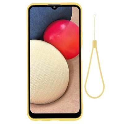 Samsung Galaxy A03s SM-A037G (166.5 x 75.98 x 9.14mm) „Shell“ cieta silikona (TPU) dzeltens apvalks | vacins.lv