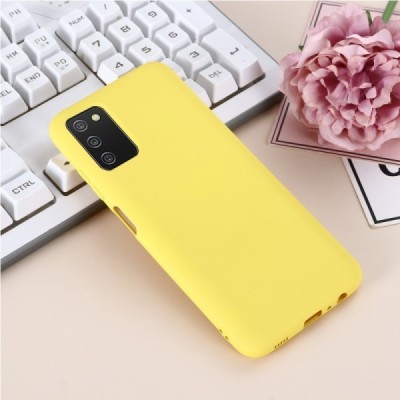 Samsung Galaxy A03s SM-A037G (166.5 x 75.98 x 9.14mm) „Shell“ cieta silikona (TPU) dzeltens apvalks | vacins.lv