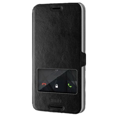 HTC Desire 816 „Mofi“ Hui sērijas melns ādas atvērams futrālis / Vacins.lv