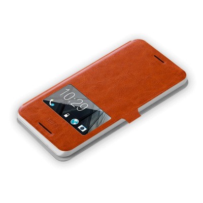 HTC Desire 816 „Mofi“ Hui sērijas brūns ādas atvērams futrālis / Vacins.lv