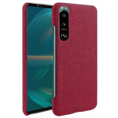 Sony Xperia 5 III „Bi-Color“ Splicing sarkans ādas apvalks | Vacins.lv