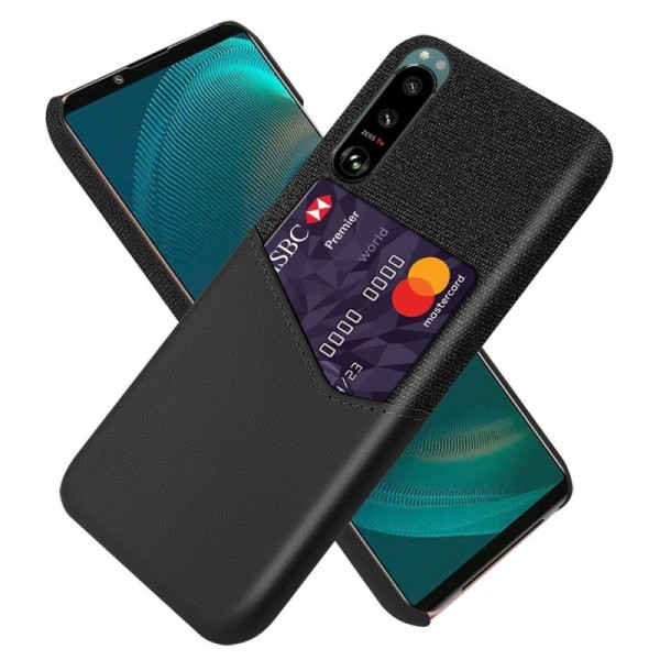 Кожаный чехол „KSQ“ Shell - чёрный (Xperia 5 III)