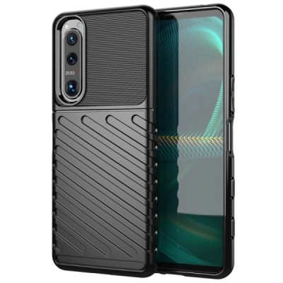 Sony Xperia 5 III Twill твердый силиконовый чехол из TPU чёрного цвета | Vacins.lv