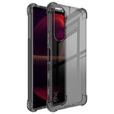 Sony Xperia 5 III Imak усиленный твердый силиконовый чехол TPU серый, задняя часть + защитная пленка для экрана | Vacins.lv