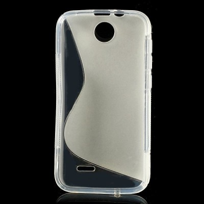 HTC Desire 310 kieto silikono (TPU) permatomas dėklas su bangele / Priedai.lt