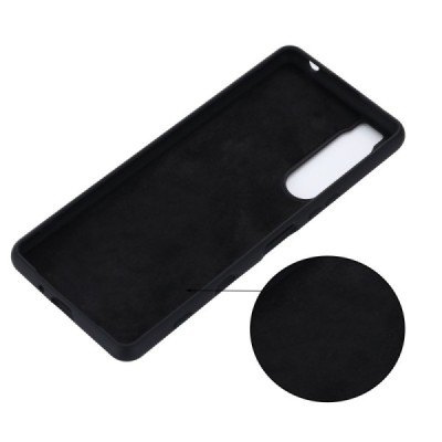 Sony Xperia 5 III Shell cieta silikona (TPU) melns apvalks | vacins.lv