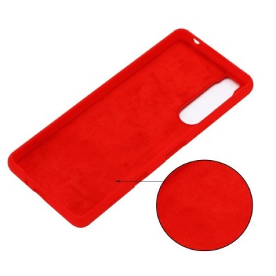 Sony Xperia 5 III Shell cieta silikona (TPU) sarkans apvalks | vacins.lv