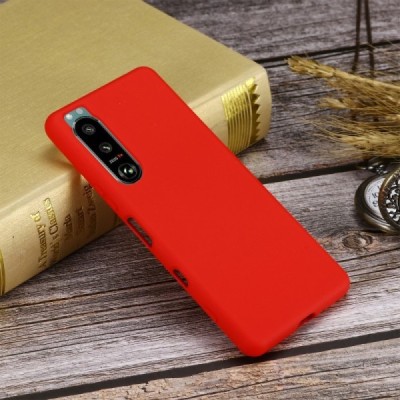 Sony Xperia 5 III Shell cieta silikona (TPU) sarkans apvalks | vacins.lv