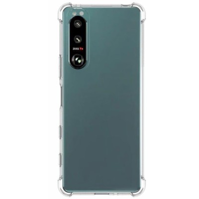 Sony Xperia 5 III усиленный защитный твердый силиконовый прозрачный чехол из TPU | Vacins.lv