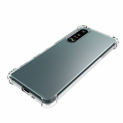 Sony Xperia 5 III усиленный защитный твердый силиконовый прозрачный чехол из TPU | Vacins.lv