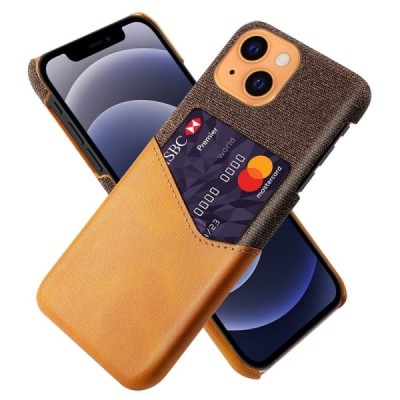 „KSQ“ Shell Apple iPhone 13 Mini коричневый  кожаный чехол - задняя часть с карманом для карточек | Vacins.lv